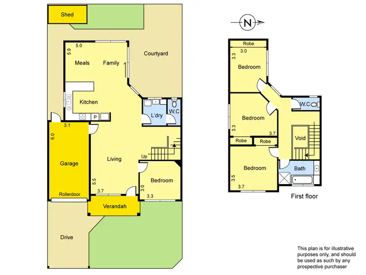 Floorplan of Homely townhouse listing, 1/119 Duffy Street, Epping VIC 3076