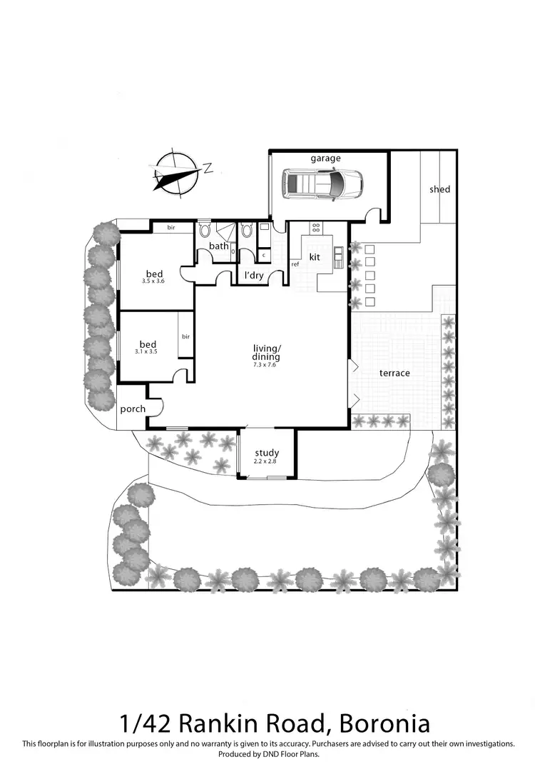Floorplan of Homely unit listing, 1/42 Rankin Road, Boronia VIC 3155