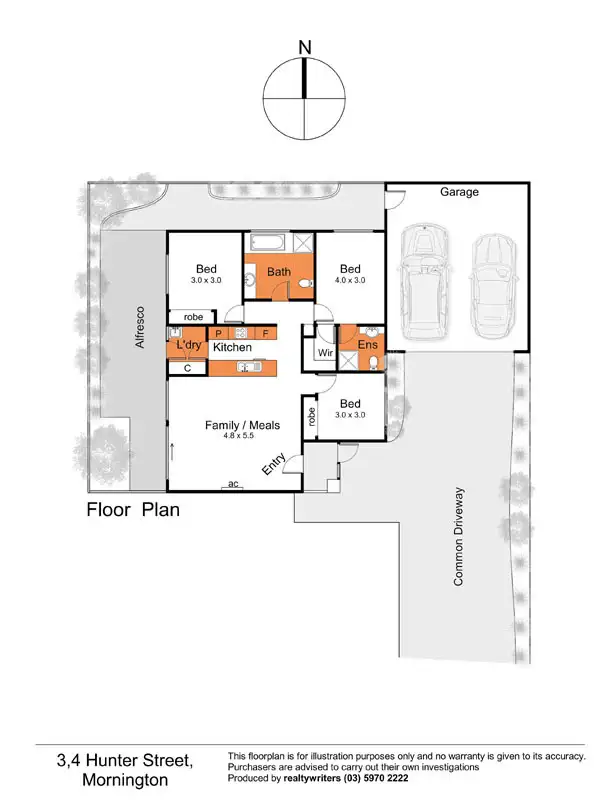 Floorplan of Homely unit listing, 3/4 Hunter Street, Mornington VIC 3931