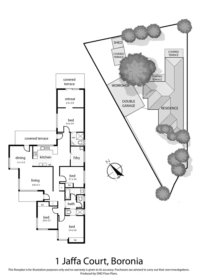 Floorplan of Homely house listing, 1 Jaffa Court, Boronia VIC 3155