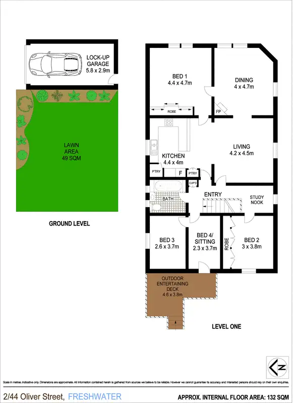 Floorplan of Homely apartment listing, 2/44 Oliver Street, Freshwater NSW 2096