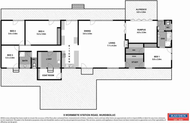 Floorplan of Homely rural property listing, 5 Wormbete Station Road, Wurdiboluc VIC 3241