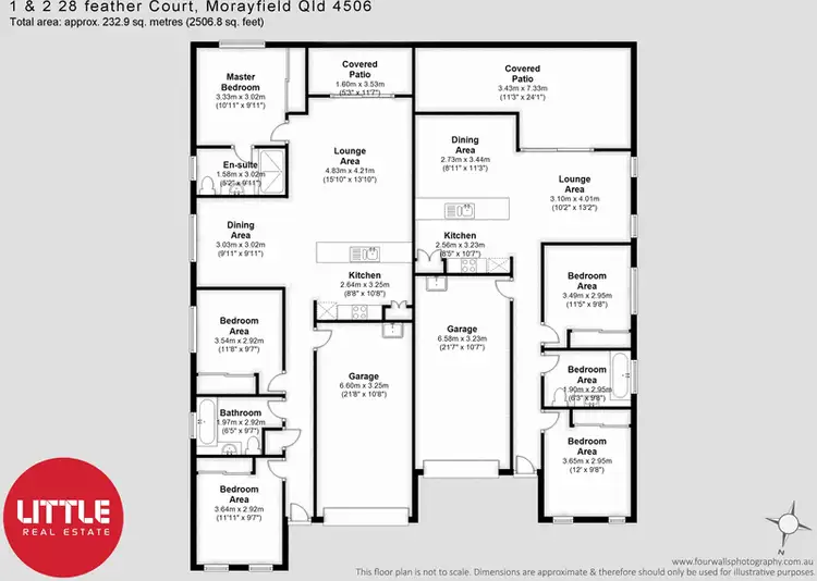 Floorplan of Homely semi-detached listing, 1&2/28 Feather Court, Morayfield QLD 4506