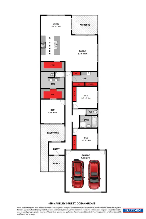 Floorplan of Homely townhouse listing, 85B Madeley Street, Ocean Grove VIC 3226