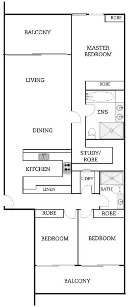Floorplan of Homely apartment listing, 6/49 Printers Way, Kingston ACT 2604