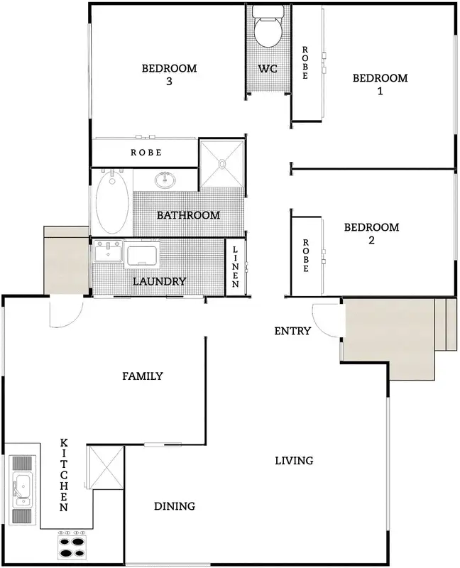 Floorplan of Homely townhouse listing, 8 O'Dea Place, Holt ACT 2615