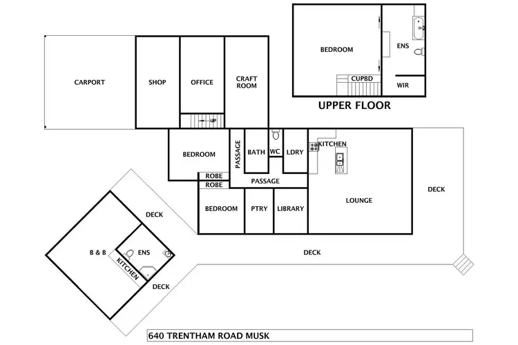 Floorplan of Homely house listing, 640 Daylesford-Trentham Road, Musk VIC 3461