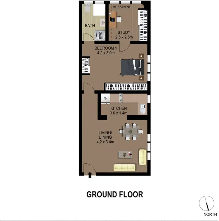 Floorplan of Homely apartment listing, 3/461 Bronte Road, Bronte NSW 2024