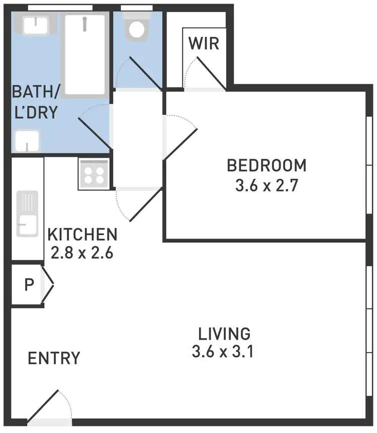 Floorplan of Homely apartment listing, 16/7-9 Hatfield Court, West Footscray VIC 3012