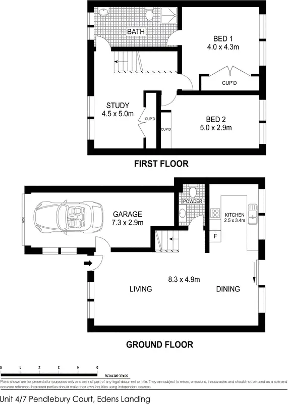Floorplan of Homely townhouse listing, 4/7 Pendlebury Court, Edens Landing QLD 4207