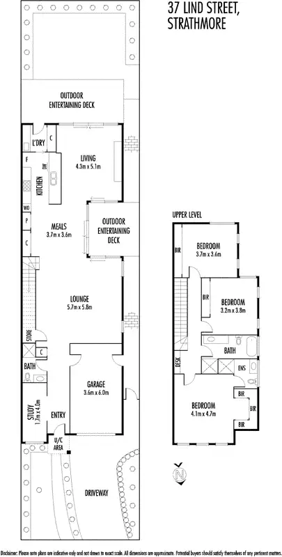 Floorplan of Homely house listing, 37A Lind Street, Strathmore VIC 3041