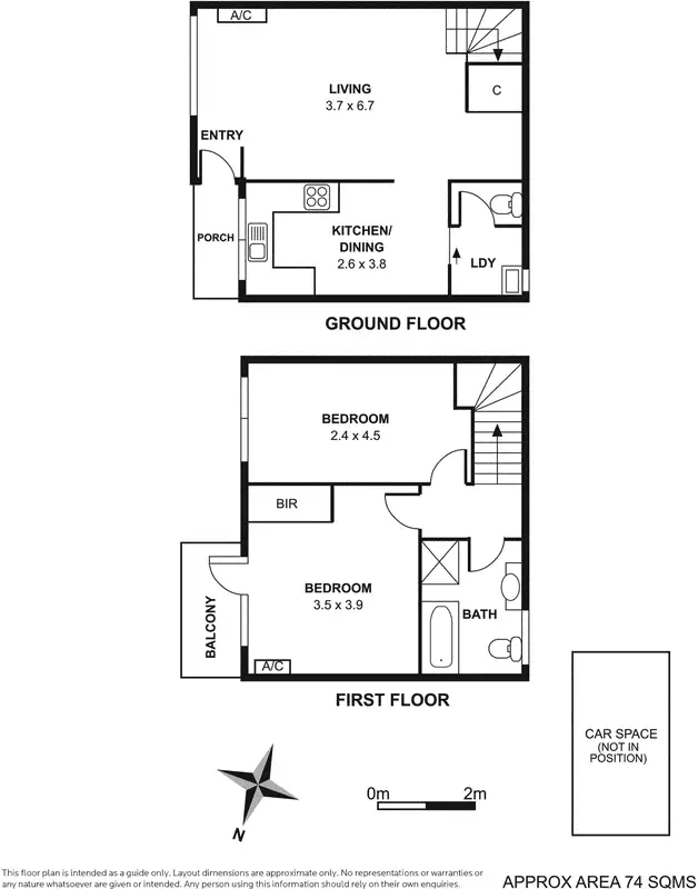 Floorplan of Homely unit listing, 12/205 Barkly Avenue, Richmond VIC 3121