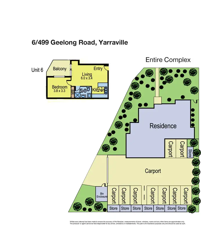 Floorplan of Homely unit listing, 6/499 Geelong Road, Yarraville VIC 3013