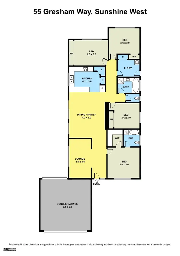 Floorplan of Homely house listing, 55 Gresham Way, Sunshine West VIC 3020
