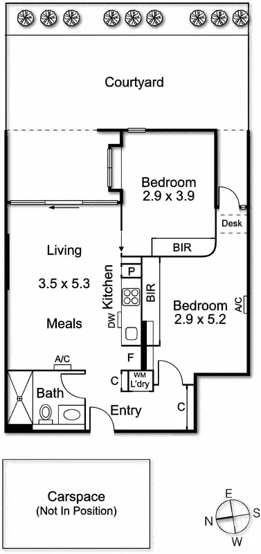 Floorplan of Homely apartment listing, 112N/229 Toorak Road, South Yarra VIC 3141
