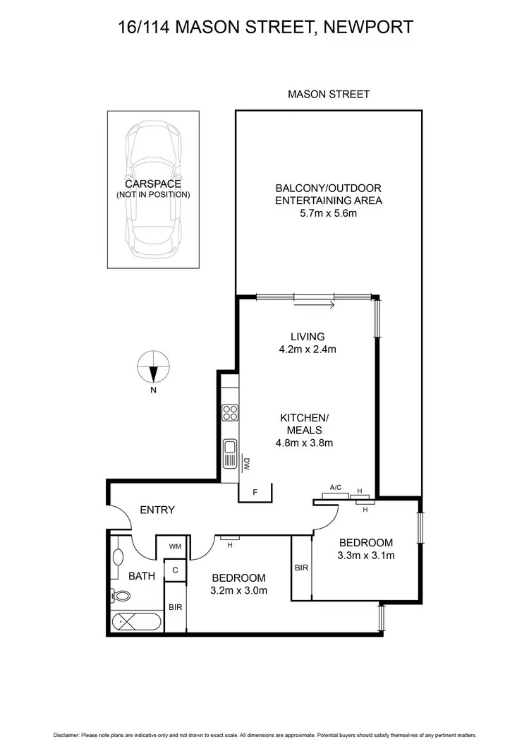 Floorplan of Homely apartment listing, 16/114 Mason Street, Newport VIC 3015