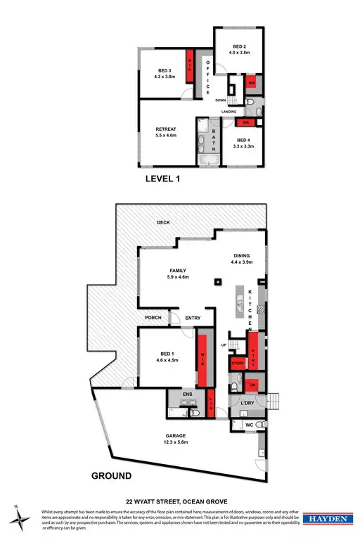 Floorplan of Homely house listing, 22 Wyatt Street, Ocean Grove VIC 3226