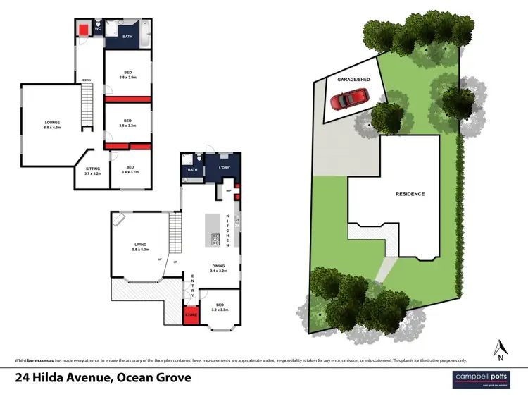 Floorplan of Homely house listing, 24 Hilda Avenue, Ocean Grove VIC 3226