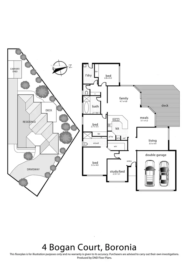 Floorplan of Homely house listing, 4 Bogan Court, Boronia VIC 3155