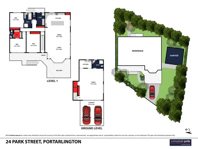 Floorplan of Homely house listing, 24 Park Street, Portarlington VIC 3223