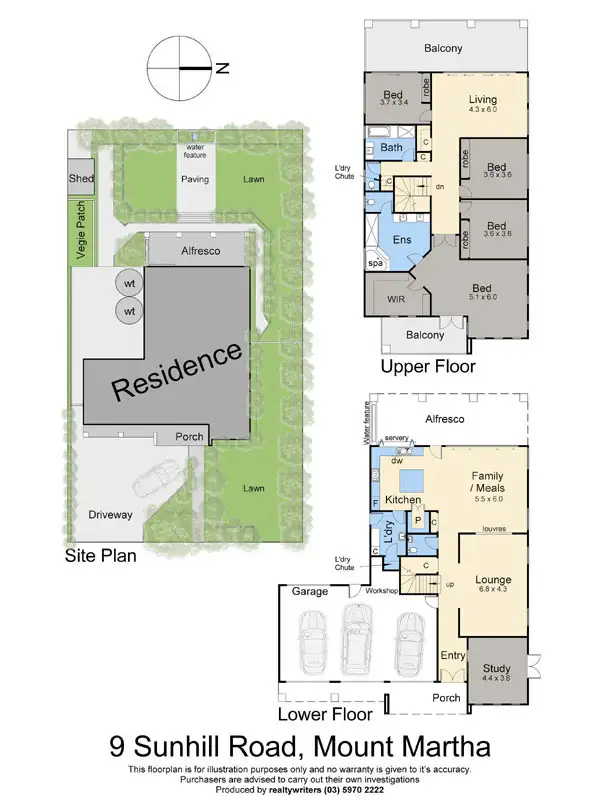 Floorplan of Homely house listing, 9 Sunhill Road, Mount Martha VIC 3934