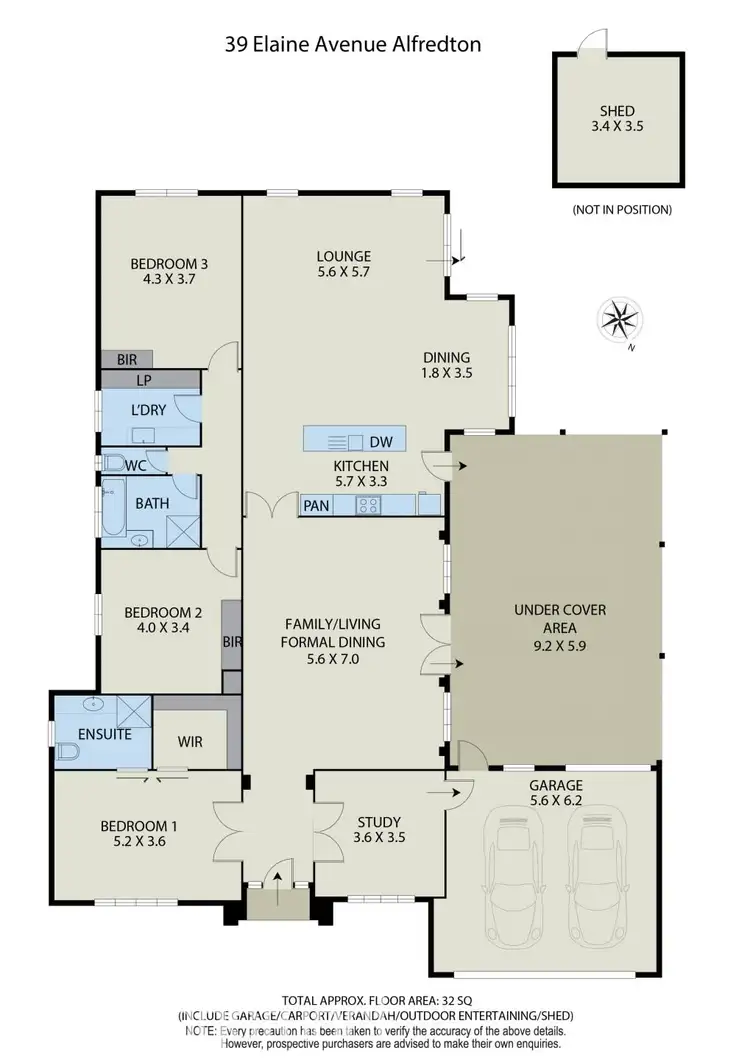 Floorplan of Homely house listing, 39 Elaine Avenue, Alfredton VIC 3350