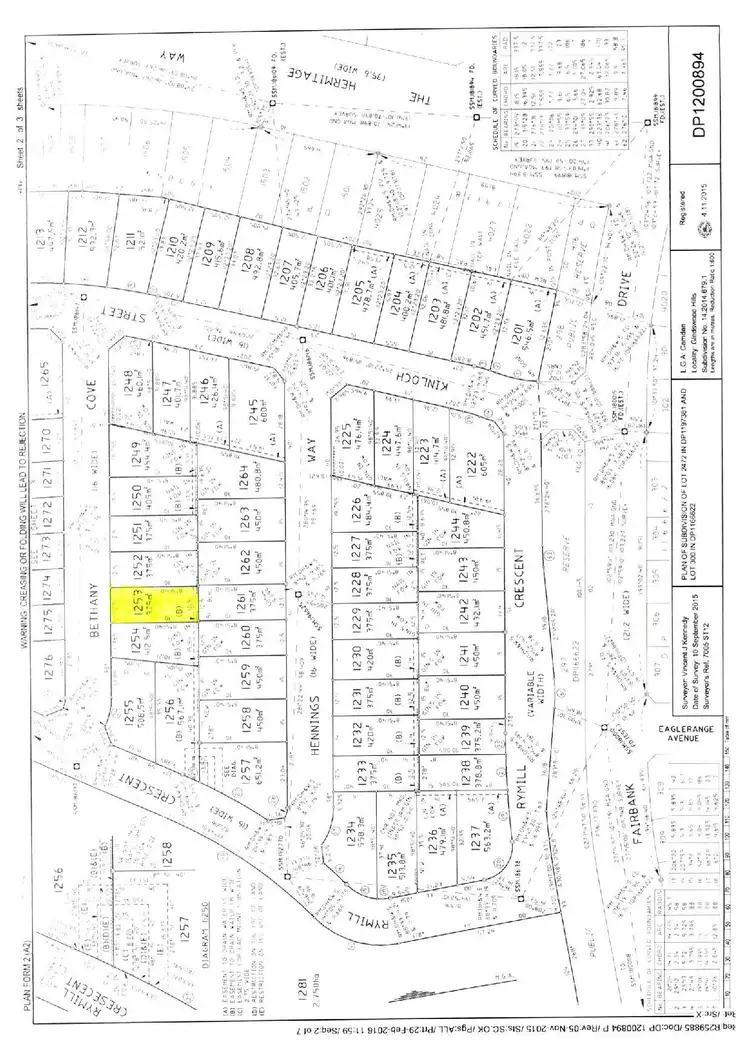 Floorplan of Homely land listing, 11 Bethany Cove, Gledswood Hills NSW 2557