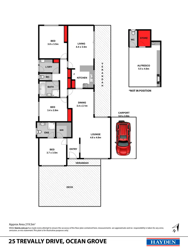 Floorplan of Homely house listing, 25 Trevally Drive, Ocean Grove VIC 3226