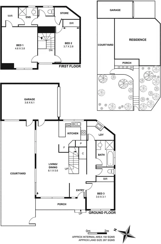 Floorplan of Homely townhouse listing, 1/27 Wridgway Avenue, Burwood VIC 3125