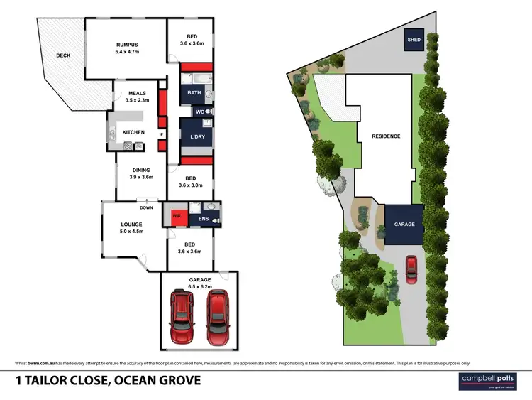 Floorplan of Homely house listing, 1 Tailor Close, Ocean Grove VIC 3226
