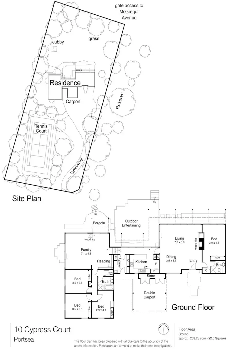 Floorplan of Homely house listing, 10 Cypress Court, Portsea VIC 3944