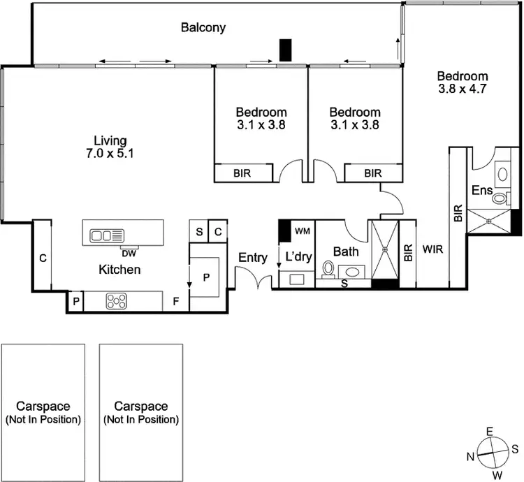 Floorplan of Homely apartment listing, 2306/229 Toorak Road, South Yarra VIC 3141