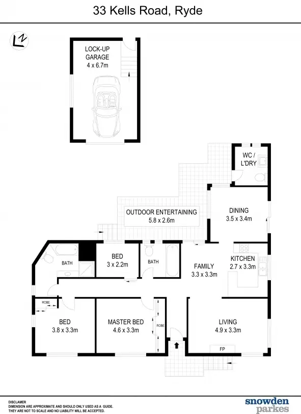 Floorplan of Homely house listing, 33 Kells Road, Ryde NSW 2112