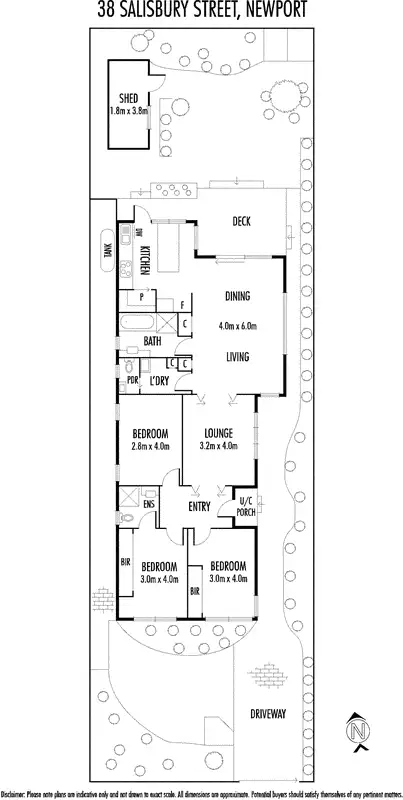 Floorplan of Homely house listing, 38 Salisbury Street, Newport VIC 3015