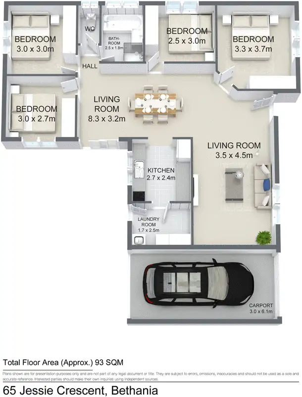 Floorplan of Homely house listing, 65 Jessie Crescent, Bethania QLD 4205