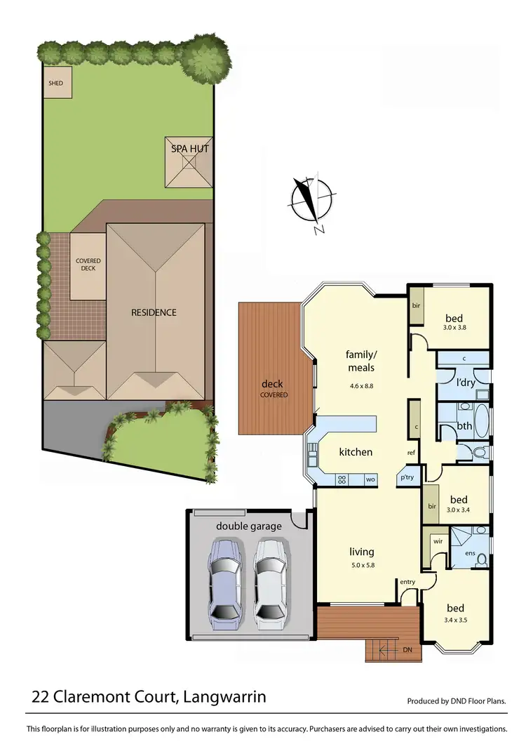 Floorplan of Homely house listing, 22 Claremont Court, Langwarrin VIC 3910