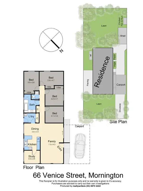 Floorplan of Homely house listing, 66 Venice Street, Mornington VIC 3931