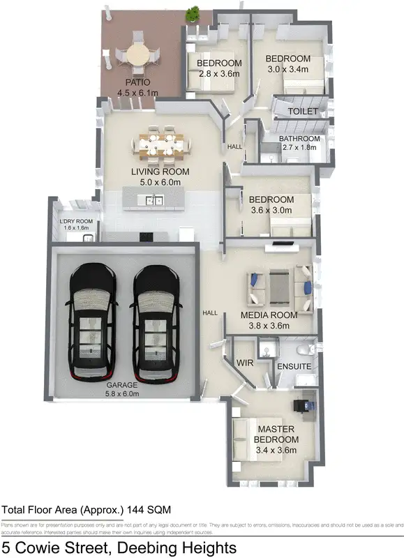 Floorplan of Homely house listing, 5 Cowie Street, Deebing Heights QLD 4306