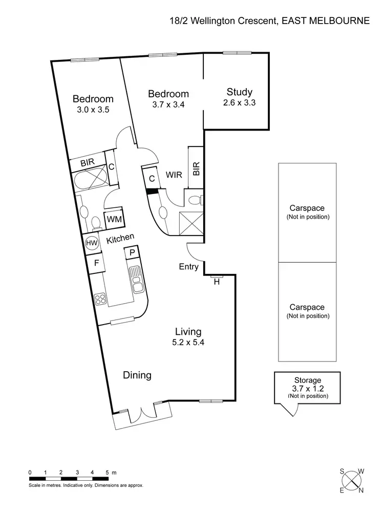 Floorplan of Homely apartment listing, 18/2 Wellington Crescent, East Melbourne VIC 3002