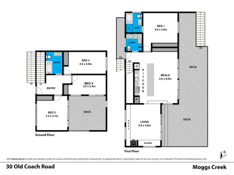 Floorplan of Homely house listing, 30 Old Coach Road, Moggs Creek VIC 3231