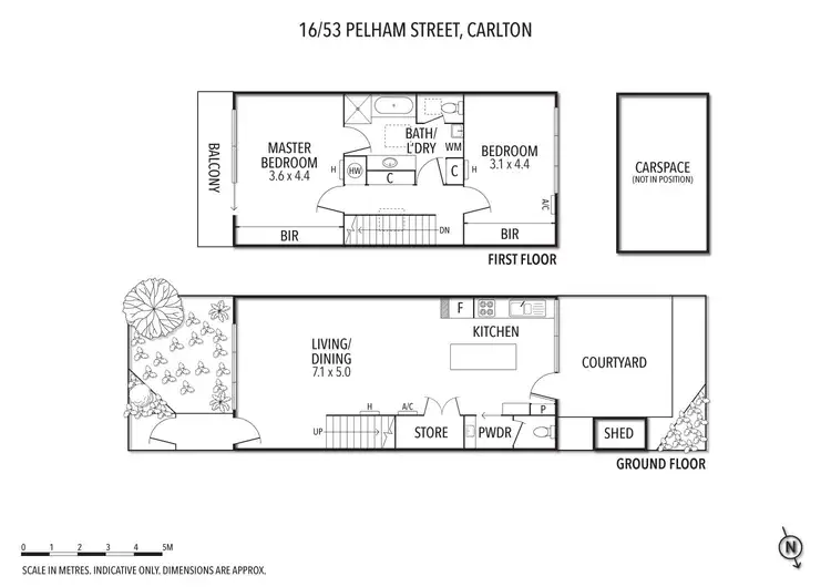 Floorplan of Homely townhouse listing, 16/53-55 Pelham Street, Carlton VIC 3053