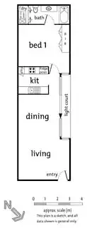 Floorplan of Homely apartment listing, 1.10F/91 Dow Street, Port Melbourne VIC 3207