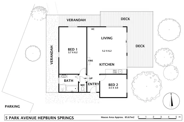 Floorplan of Homely house listing, 5 Park Avenue, Hepburn Springs VIC 3461