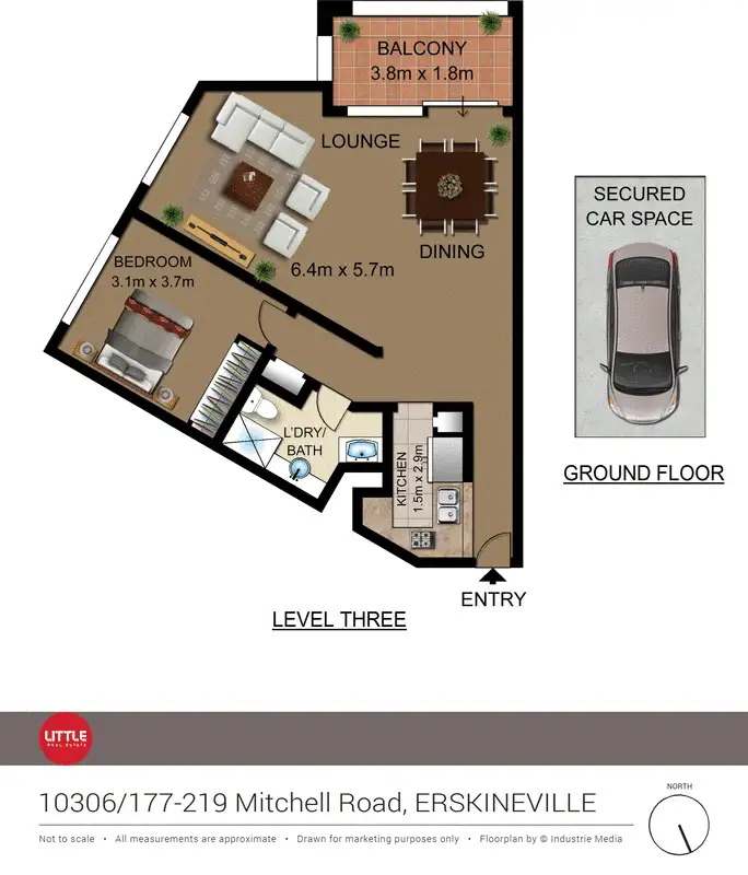 Floorplan of Homely apartment listing, 10306/177-219 Mitchell Road, Erskineville NSW 2043