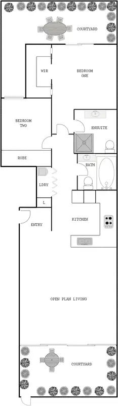 Floorplan of Homely townhouse listing, 19/36 Canberra Avenue, Forrest ACT 2603