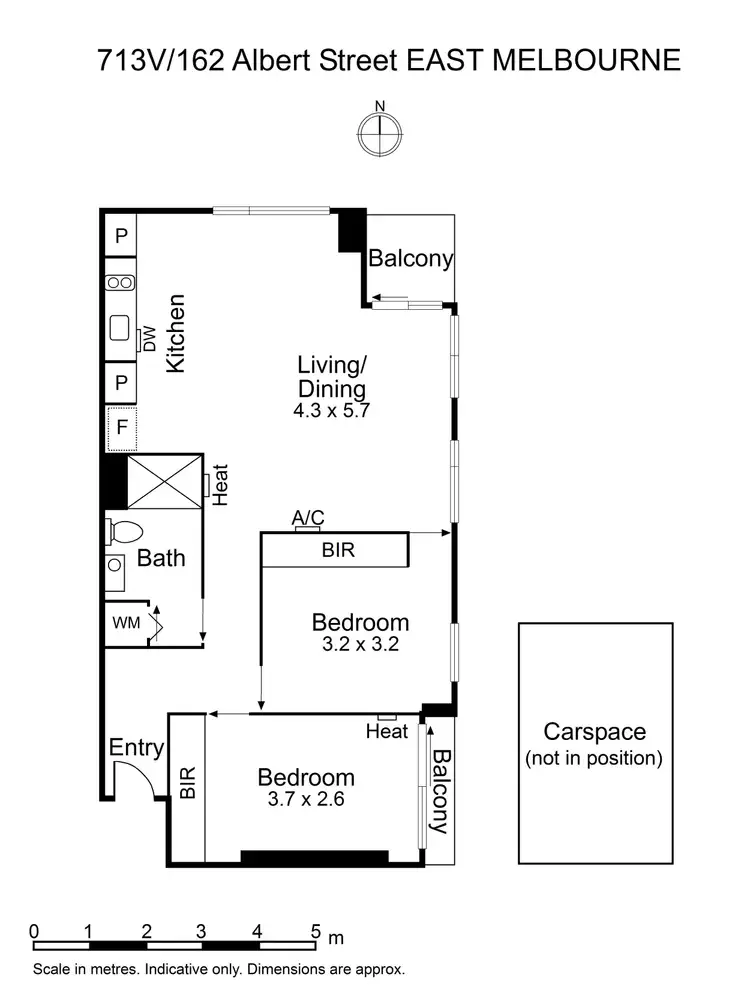 Floorplan of Homely apartment listing, 713V/162 Albert Street, East Melbourne VIC 3002