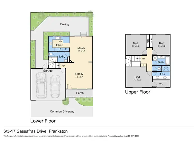 Floorplan of Homely townhouse listing, 6/3-17 sassafras   Drive, Frankston VIC 3199
