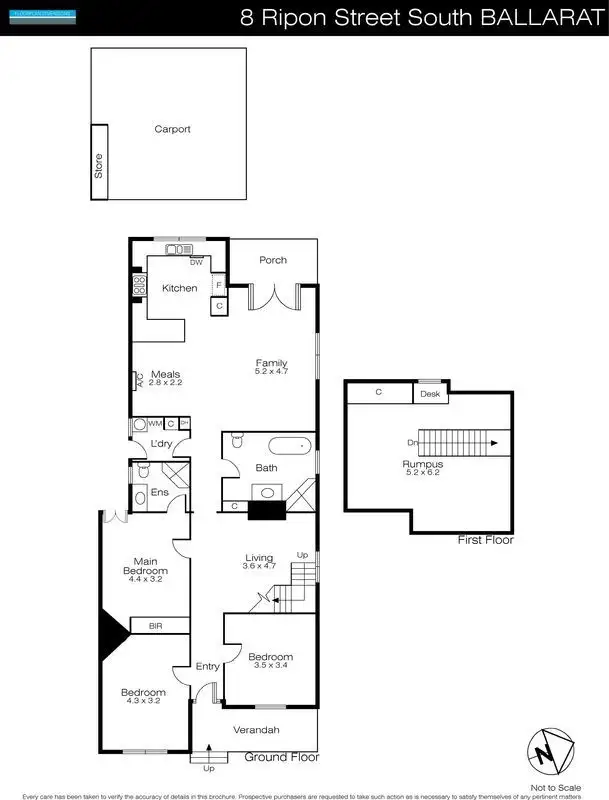 Floorplan of Homely house listing, 8 Ripon Street South, Ballarat VIC 3350