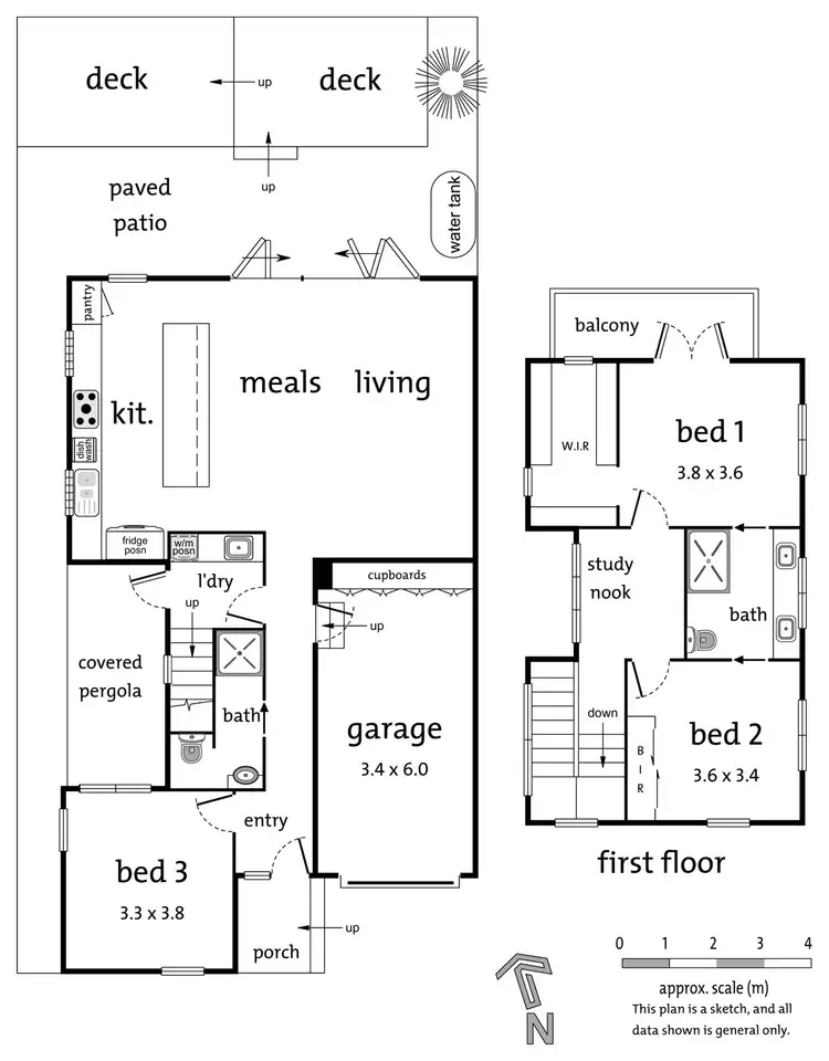 Floorplan of Homely townhouse listing, 2/47 Greendale Road, Doncaster East VIC 3109