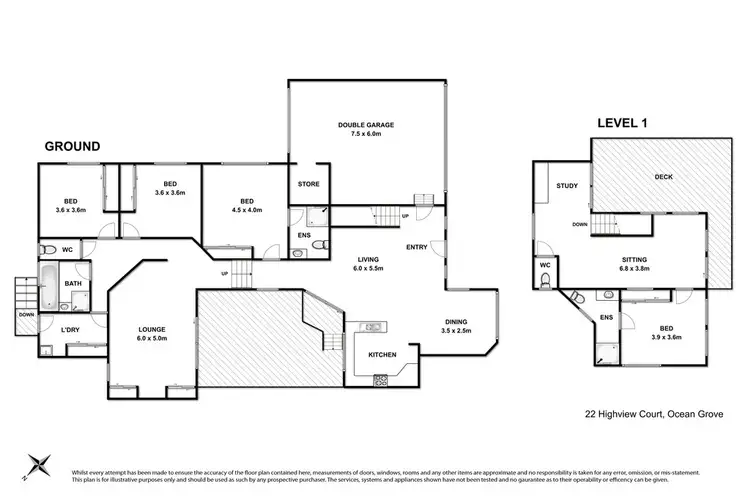 Floorplan of Homely house listing, 22 Highview Court, Ocean Grove VIC 3226